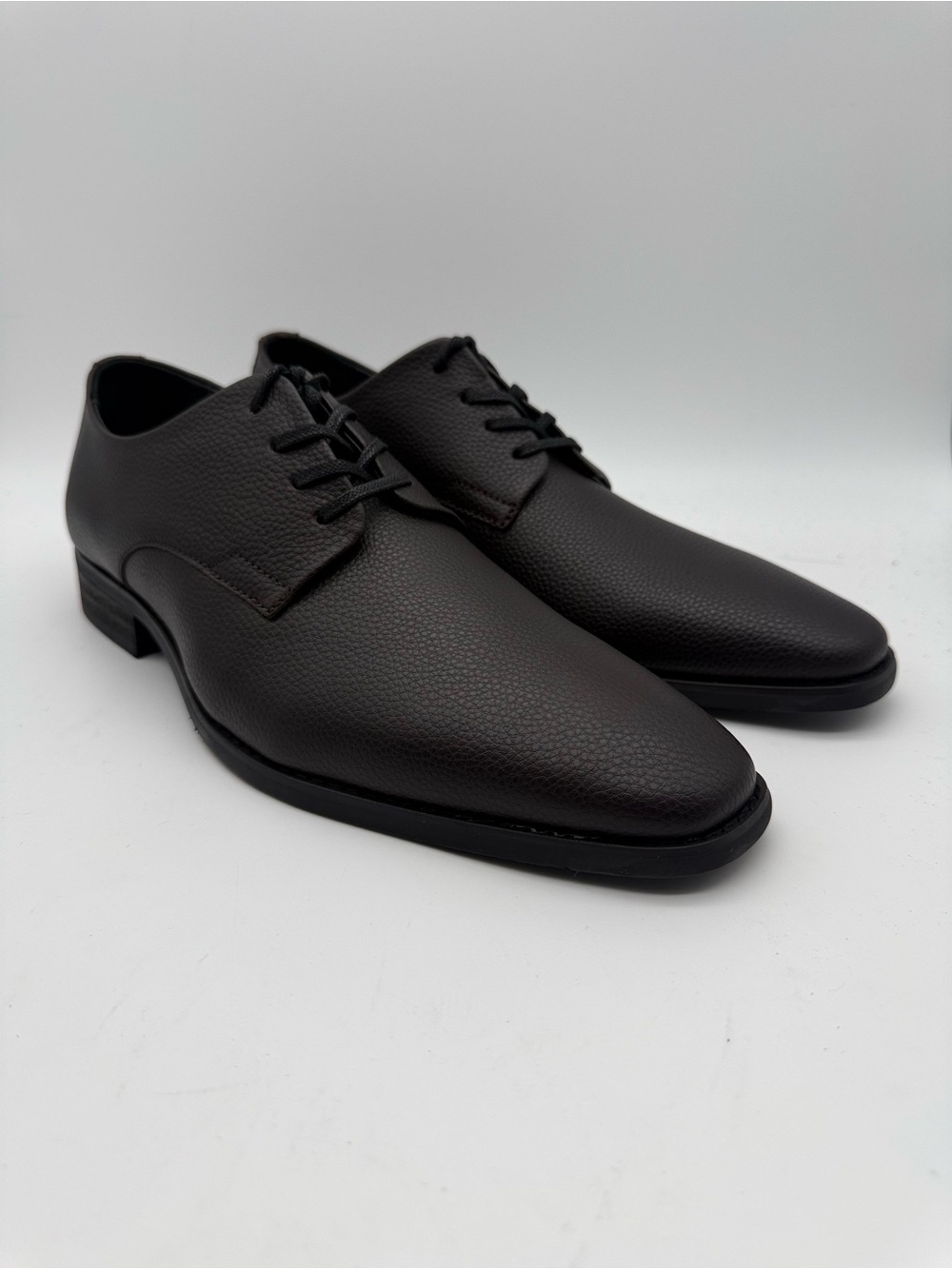 BRAND NEW Calvin Klein Men's Ramses Tumbled Leather Dark Brown Men’s Size 11